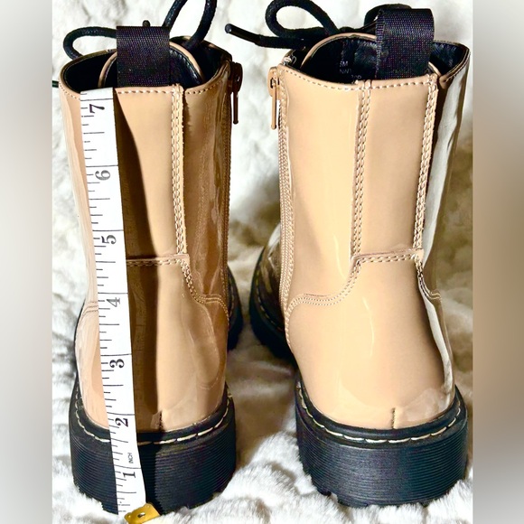 Union Bay Ginny Tan brown Lace-Up Zipper chunky ankle boots women’s size 7.5M - Picture 6 of 9
